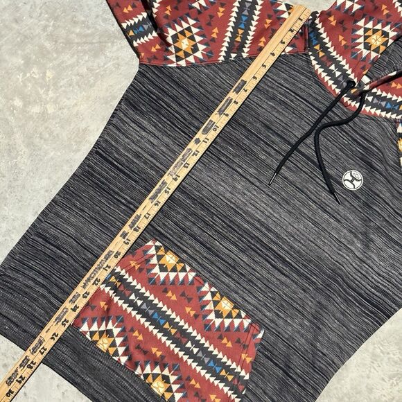 Hooey Sweater Men Large Hoodie Southwest Aztec Native Western - Picture 4 of 11